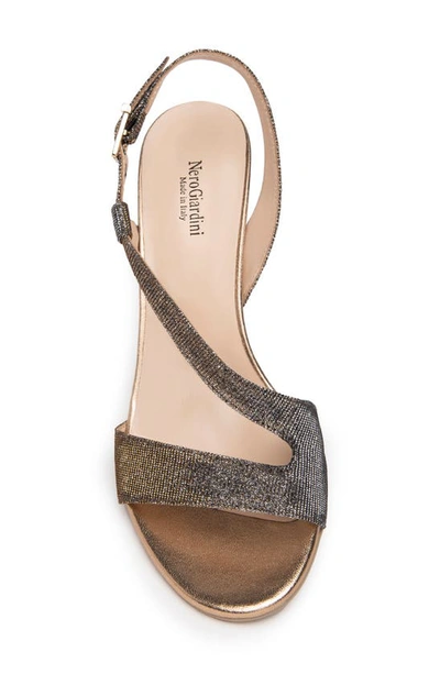 Shop Nerogiardini Sparkle Slingback Sandal In Copper