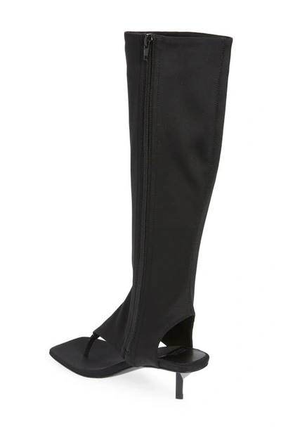 Jeffrey Campbell Confidence Knee High Sandal In Black Neoprene