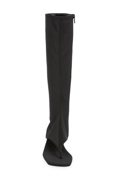 Jeffrey Campbell Confidence Knee High Sandal In Black Neoprene
