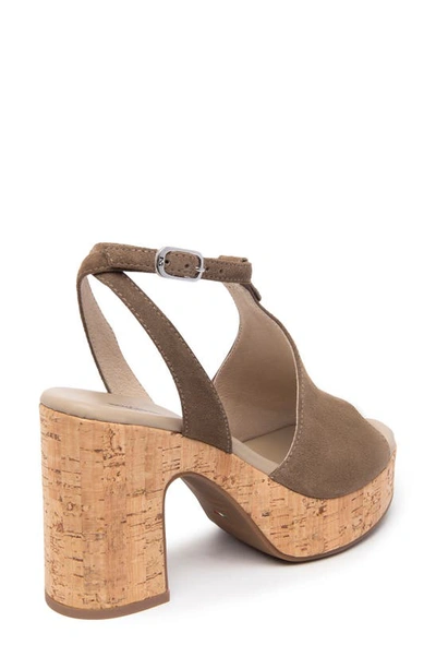 Nerogiardini Suede Ankle-strap Platform Sandals In Taupe