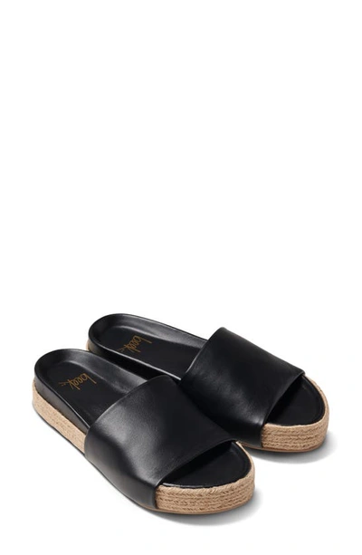 Shop Beek Pelican Jute Slide Sandal In Black/natural