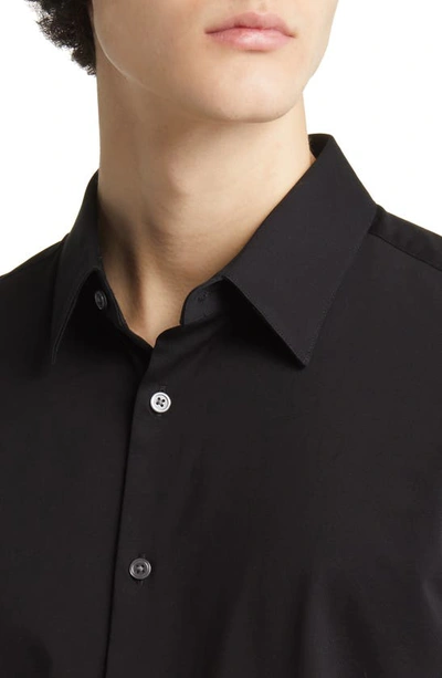 Theory Irving Slim Fit Short Sleeve Shirt In Black - 001