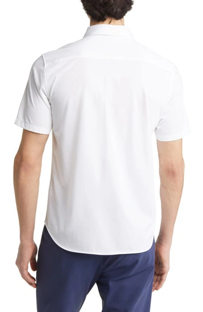 Theory Irving Striped Cotton-jacquard Shirt In White - 100