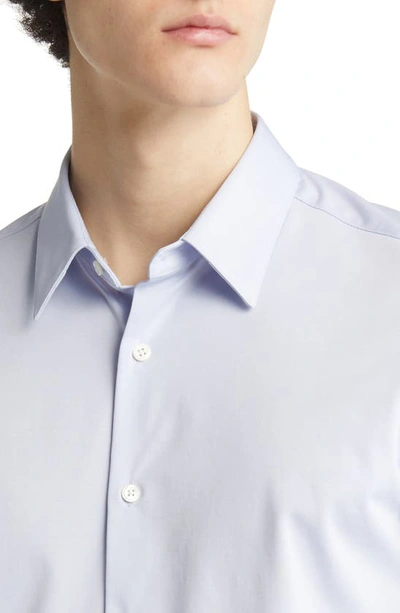 Shop Theory Irving Short Sleeve Button-up Shirt In Olympic - Yjy