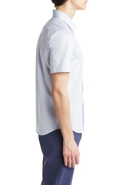 Shop Theory Irving Short Sleeve Button-up Shirt In Olympic - Yjy