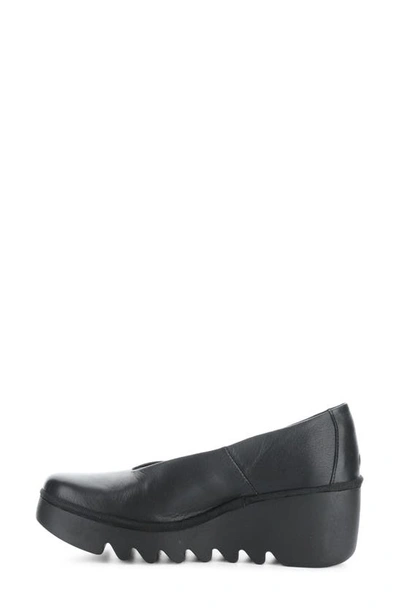 Shop Fly London Beso Wedge Pump In 015 Black Ceralin