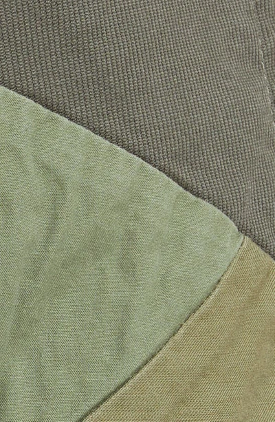 Shop John Elliott Patchwork Panel Cotton Blend Pants In Olive