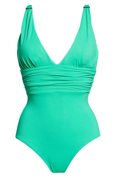 Shop Melissa Odabash Panarea One-piece Swimsuit In Green