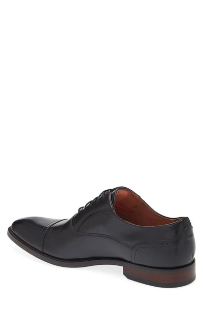 Florsheim Alanzo Leather Cap Toe Derby In Black