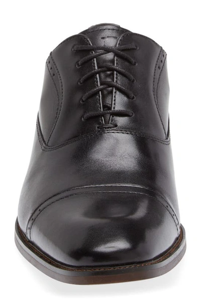 Florsheim Alanzo Leather Cap Toe Derby In Black