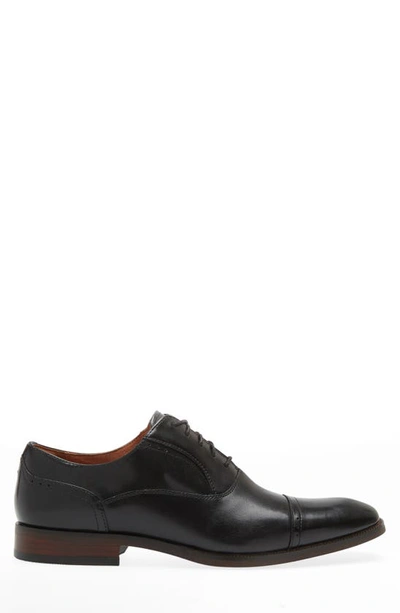 Florsheim Alanzo Leather Cap Toe Derby In Black