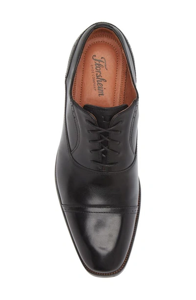 Florsheim Alanzo Leather Cap Toe Derby In Black