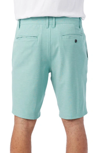 Shop O'neill Reserve Light Check Water Repellent Bermuda Shorts In Aqua Wash