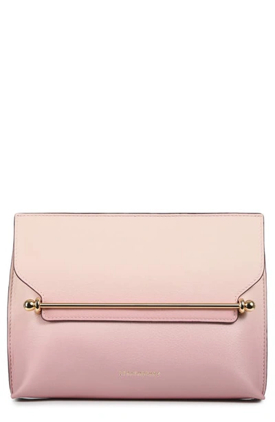 Shop Strathberry Stylist Leather Crossbody Clutch In Soft Pink
