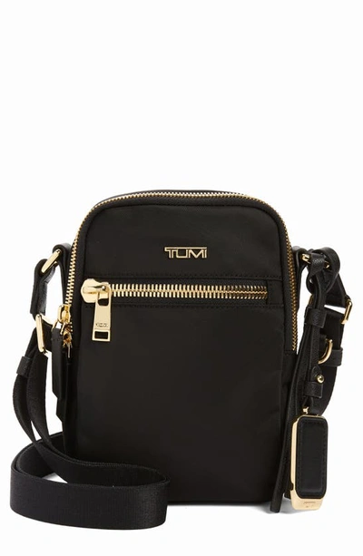 Shop Tumi Persia Crossbody Bag In Black/ Gold