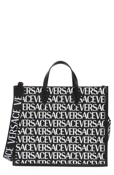 VERSACE JEANS COUTURE LOGO-LETTERING TOTE BAG – Baltini
