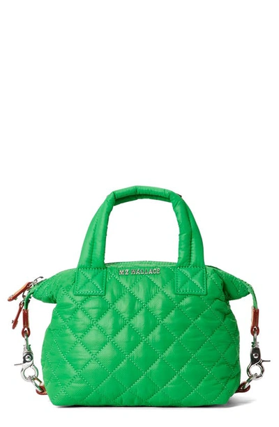 Shop Mz Wallace Micro Sutton Quilted Nylon Tote In Bright Green