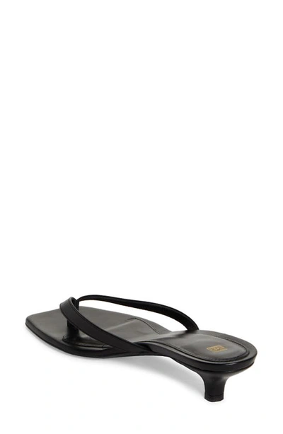 Shop Totême Kitten Heel Flip Flop In Black