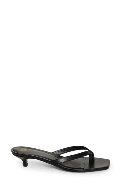 Shop Totême Kitten Heel Flip Flop In Black