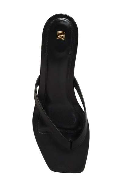 Shop Totême Kitten Heel Flip Flop In Black