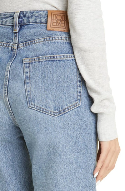 Totême Wide-leg Organic Jeans In Worn Blue