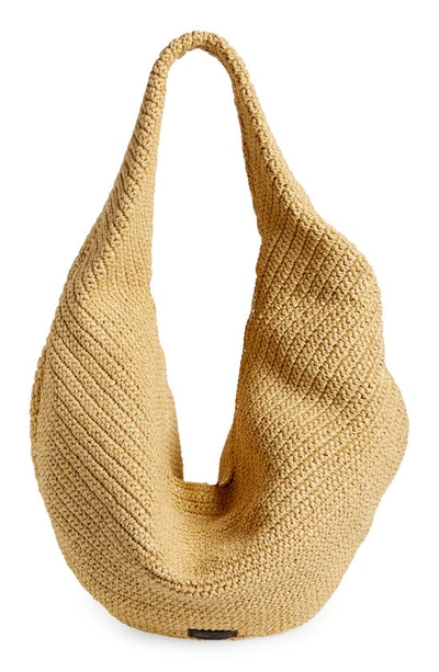 Shop Khaite Large Olivia Woven Palm Hobo Bag In Natural