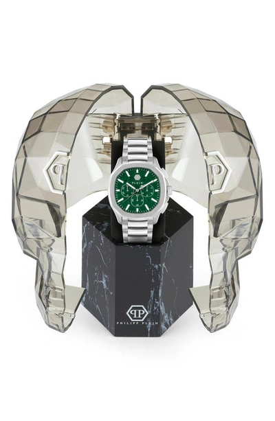 Shop Philipp Plein Spectre Chronograph Bracelet Watch, 44mm In Stainless Steel