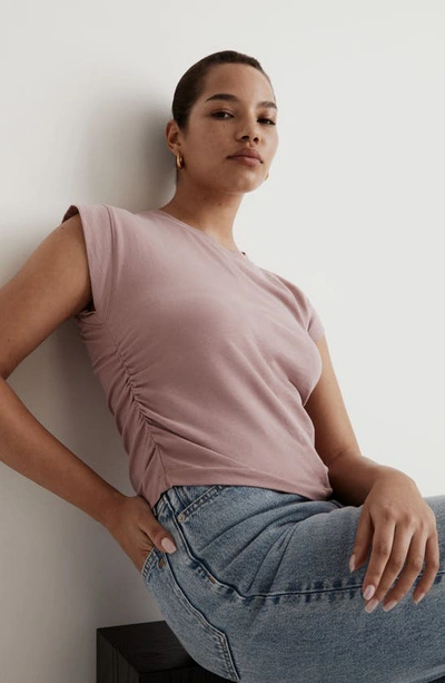 Madewell Side Cinch Muscle Tee In Warm Thistle
