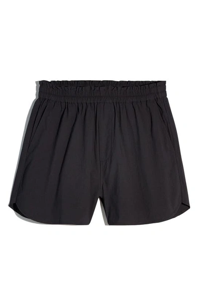 Shop Madewell Signature Poplin Pull-on Shorts In Bk5229