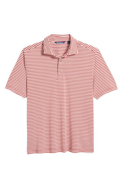 Cutter & Buck Virtue Eco Pique Stripe Recycled Mens Big And Tall Polo Shirt In Cardinal Red