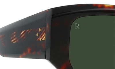 Shop Raen Ynez 54mm Mirrored Square Sunglasses In Ristretto Tortoise/ Green