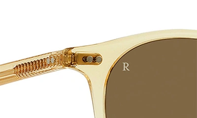Shop Raen Basq 50mm Round Sunglasses In Champagne Crystal/ Suntan