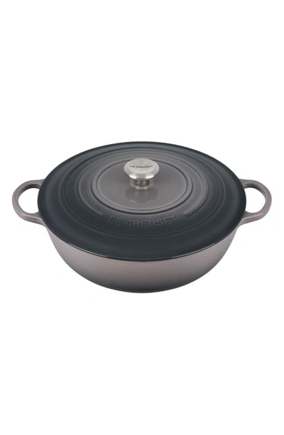 Le Creuset Signature 5-quart Enameled Cast Iron Brasier In Oyster