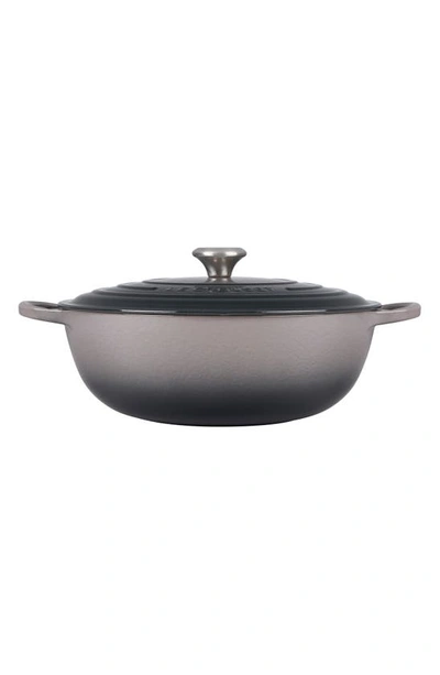 Le Creuset Signature 5-quart Enameled Cast Iron Brasier In Oyster
