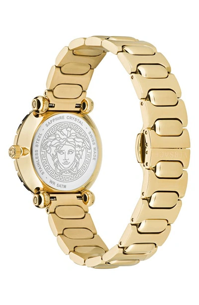 Shop Versace Greca Twist Bracelet Watch, 35mm In Ip Yellow Gold