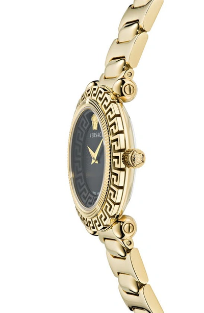 Shop Versace Greca Twist Bracelet Watch, 35mm In Ip Yellow Gold