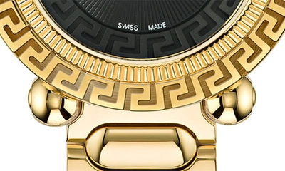 Shop Versace Greca Twist Bracelet Watch, 35mm In Ip Yellow Gold