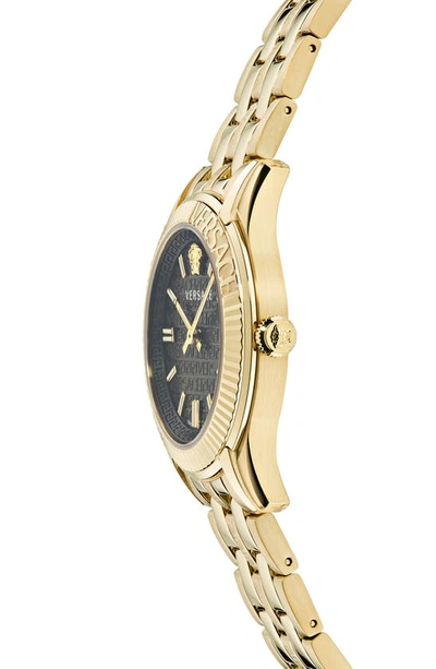 Shop Versace Greca Time Bracelet Watch, 35mm In Ip Yellow Gold