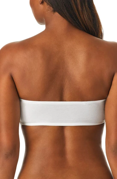 On Gossamer Cabana Strapless Cotton Blend Bandeau In White