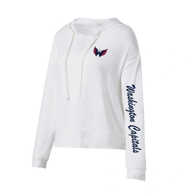 Shop Concepts Sport White Washington Capitals Accord Hacci Long Sleeve Hoodie T-shirt In Cream