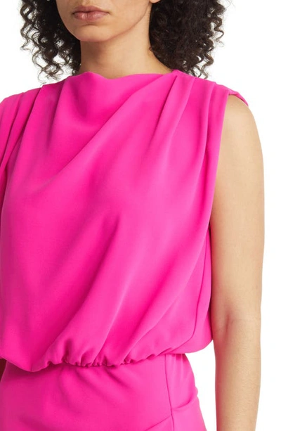 Shop Amanda Uprichard Fabianna Asymmetric Dress In Hot Pink