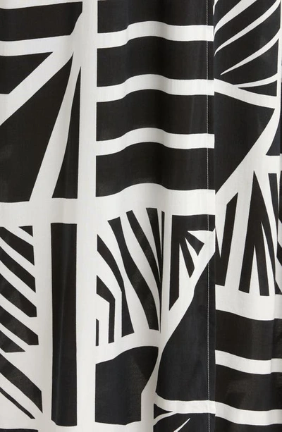 Elan V Neck Maxi Dress In Black Barbados Print