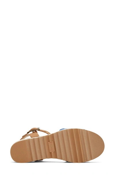 Shop Toms Diana Platform Wedge Sandal In Blue