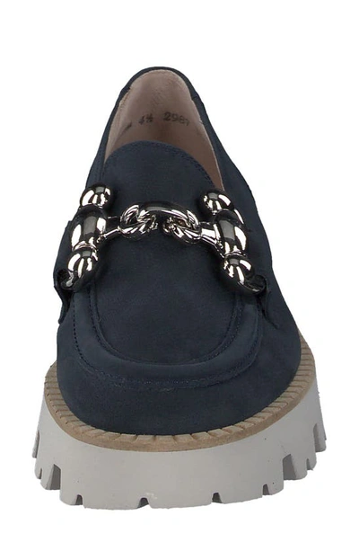 Paul Green Rosetta Platform Loafer In Space Perf Sport Nubuck