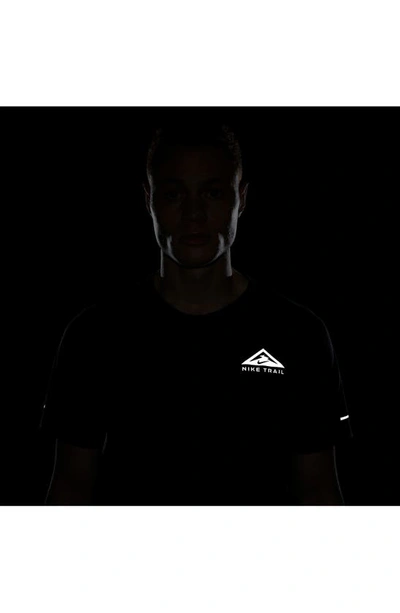Shop Nike Dri-fit Trail Solar Chase Performance T-shirt In Black/ White