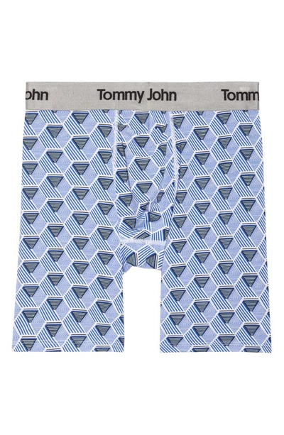Shop Tommy John Second Skin 8-inch Boxer Briefs In Crystal Blue Hex