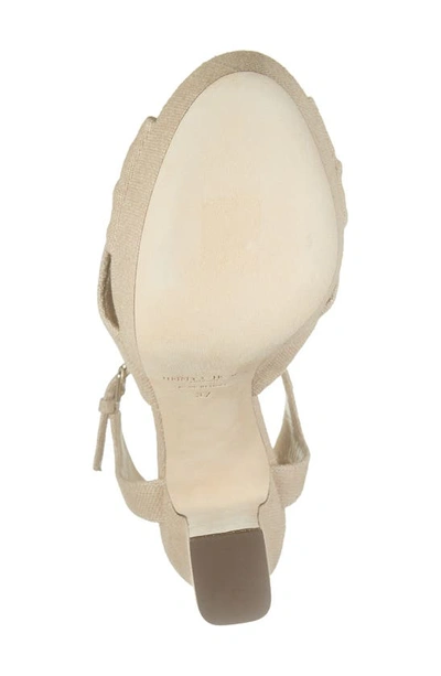 Jimmy Choo Women's Heloise 120mm Linen Platform Sandals In Ballet Pink