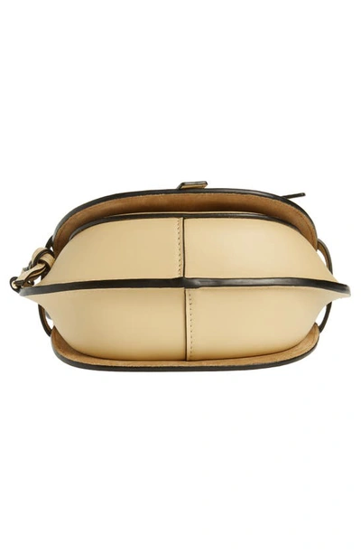Shop Loewe Mini Gate Leather Convertible Bag In Butter
