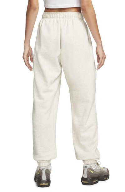 Shop Nike Sportswear Club Fleece Sweatpants In Oatmeal Heather/ White