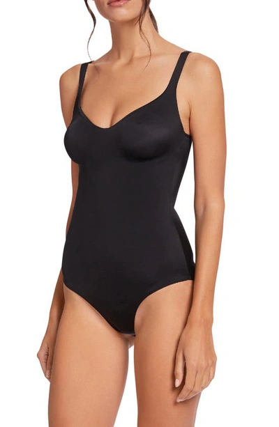 Wolford Mat De Luxe Underwire Shaping Bodysuit In Black